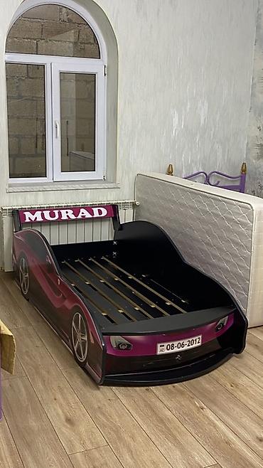 lovhe: Uşaq çarpayısı – “avtomobil” dizaynlı model - Rəng: bənövşəyi/çəhrayı — 2