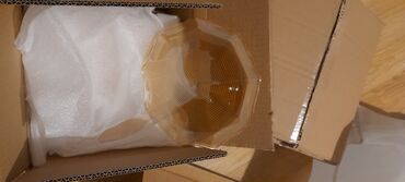 Tort və şiriniyyat qabları: Tort və şiriniyyat qabı, rəng - Sarı, Şüşə, Türkiyə — 3