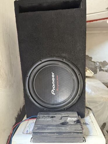 pioneer monitor: Pioneer Champion Series subwoofer + gücləndirici Pioneer Champion