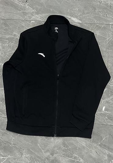 nike tech flecee: Спортивный оригинальный костюм ANTA (мужской), черный Состав — 1