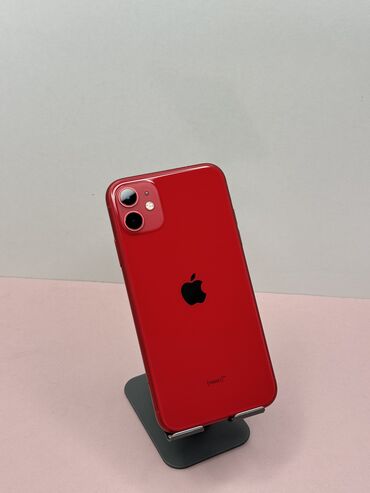 продаю айфон 15 про макс: IPhone 11, Б/у, 128 ГБ, Красный, Зарядное устройство, Защитное стекло, Чехол, 87 %