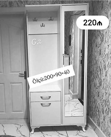 Komodlar: Dəhliz üçün funksional dolab-komod dəsti. - Rəng: ağ - Ölçü — 1