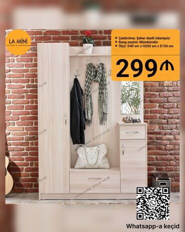 Dolablar: Açılan, 1 qapı Düz dolab, Dəhliz dolabı