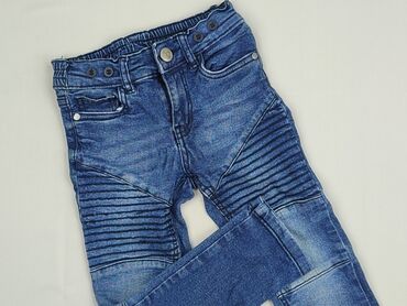 legginsy z lampasem srebrnym: Jeans, Kiki & Koko, 3-4 years, 104, condition - Perfect