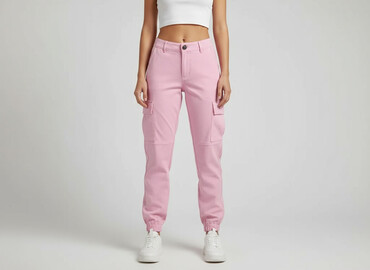 bershka spodnie brazowe: Bershka, Spodnie cargo damskie, rozmiar 2XS