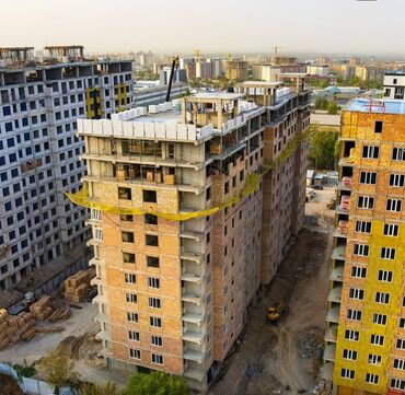 тц бишкек парк: 3 бөлмө, 93 кв. м, Элитка, 9 кабат, ПСО (өзү оңдоп түзөтүп бүтүү үчүн)