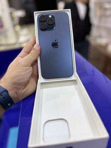 Apple iPhone: IPhone 15 Pro Max, 256 GB, Blue Titanium, Face ID