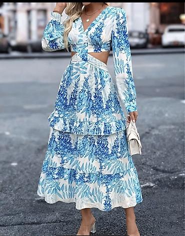 canağı aşağı donlar: Məhsul: Qadın paltar dəsti – uzun ətək və uzunqol crop top - Rəng — 1