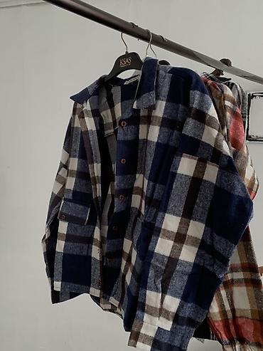 женские шерстяные шарфы: Тёплая клетчатая рубашка-оверсайз в стиле casual. Модель с — 3