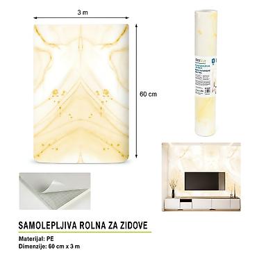 farba za zid sa sljokicama: KMT 3210139 – samolepljiva zidna folija sa mermernim dezenom - — 1