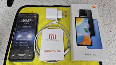 Xiaomi: Xiaomi Redmi 10C, 64 GB, rəng - Göy, 
 Sensor, Barmaq izi, İki sim kartlı