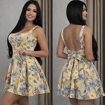 pull and bear patike: Letnja ženska haljina na bretele sa floralnim printom - Kroj — 3