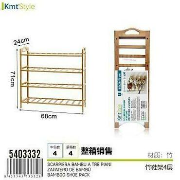 Polica za cipele od bambusa sa 4 nivoa 5403332-A - Brend: Kmt Style -