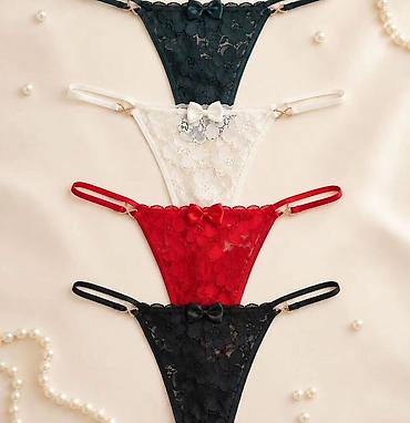 trusiki: Məhsul: Qadın krujeva t-string/tanga alt paltarı (4 rəng variantı) — 1