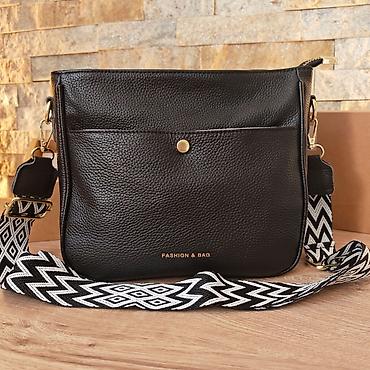crna torba mona: Crna crossbody torba “FASHION & BAG” sa modernim kaišem - — 1