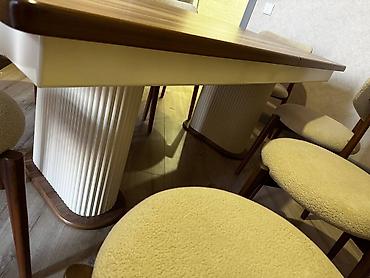 iclas masası: Yemək masası və 8 ədəd stul dəsti - Masa: Uzun düzbucaqlı forma — 6