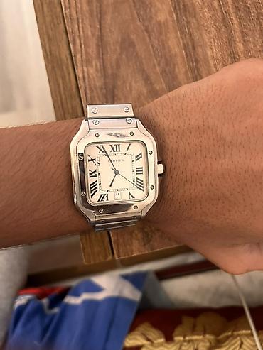 apple watch series 1: Cartier Santos saat – paslanmayan poladdan korpus və brelok, klassik — 1