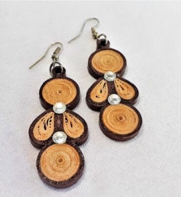 Minđuše: Pirsing, Handmade, Materijal: Epoksi smola — 48