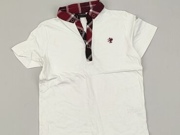 biała koszulka chłopięca: Koszulka, Next, 4-5 lat, 104-110 cm, stan - Dobry