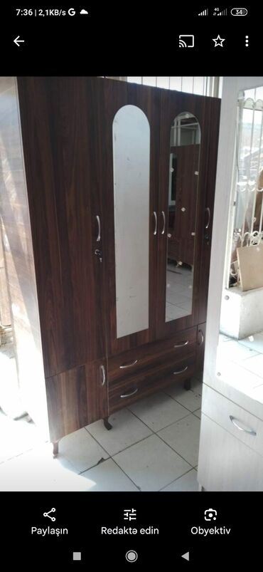 Dolablar: Yeni, Açılan, 3 qapılı Düz dolab, Şifonyer, Azərbaycan — 6