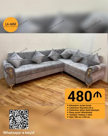 mebel divanlar: Künc divan, Qonaq otağı üçün, Parça, Bazalı, Açılan, Kitab