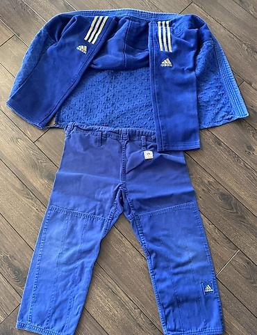 Эркектер кийими: Кимоно для дзюдо Adidas (синее), комплект: куртка + штаны — 1