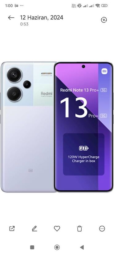 poco x3 pro ikinci el fiyatları: Xiaomi Redmi Note 13 Pro Plus, 256 ГБ, цвет - Фиолетовый, 
 Отпечаток пальца, Face ID