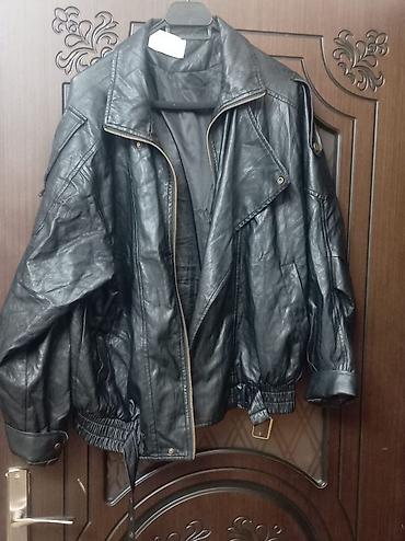 Kurtkalar: Qara dərimsi materialdan qadın/kişi üçün oversize üslubda qısa — 2