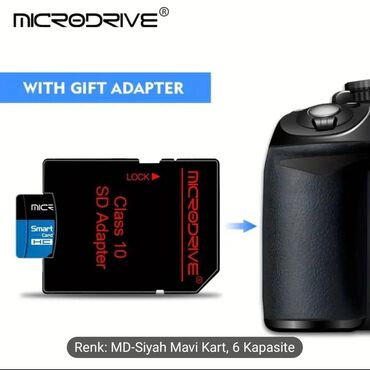 video kartı: MICRODRIVE Yüksək Sürətli TF SD Kart - Sinif 10, U3 Uyğun, Smartfonlar
