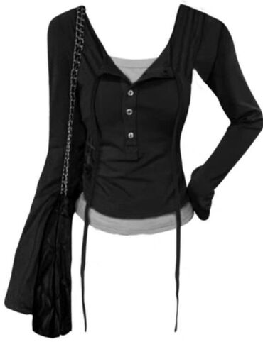 черная блузка: •Блузки в корейском стиле •В двух расцветках: Хаки и черный •Качество