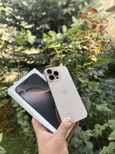 чехол на макбук эйр 15: IPhone 16 Pro Max, Колдонулган, 256 ГБ, Desert Titanium, Куту, Бөлүп төлөө менен, 100 %