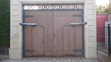 Həyət darvazaları: İkiqanadlı avtomatik darvaza sistemi - Material: möhkəm metal karkas — 3