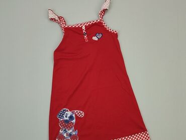 czerwona sukienka długi rękaw: Sukienka, Next, 9 lat, 128-134 cm, stan - Dobry