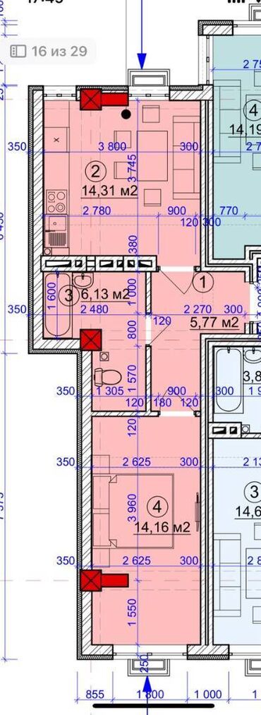 дизель кж аренда квартир: 1 комната, 42 м², Индивидуалка, 5 этаж