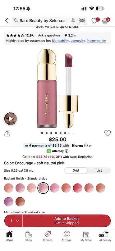 Rare Beauty Soft Pinch Liquid Blush – “Encourage” rəngi (soft neutral