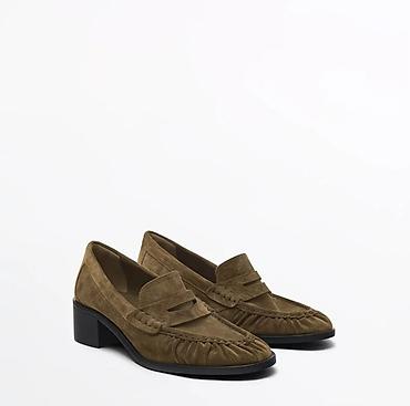 волосы на заколка: Лоферы, 37, Massimo Dutti, Новый, цвет - Коричневый — 1