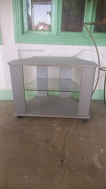 тумба в гостиную: TV/mediya stendi - Material: ağac/LDSP gövdə, orta hissədə şüşə rəf - — 1