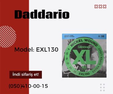 gramofon baku: Daddario elektrik gitara simi Model: EXL130