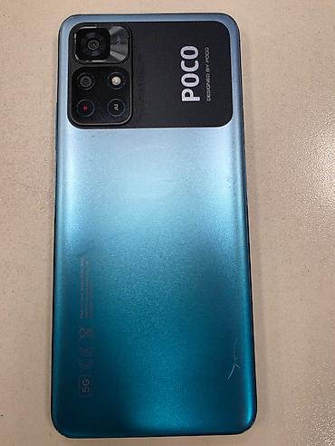 telefonlae: Poco M4 Pro 5G, 128 GB, rəng - Göy, Barmaq izi — 5