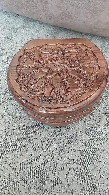pul qab: Əl işı taxta zərgərlik/qutu - Material: cilalanmış təbii ağac - — 3