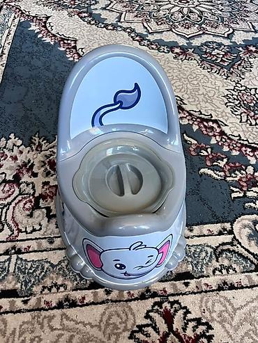 Uşaqlar üçün digər mallar: Uşaq üçün nəcislik (potty) - Rəng: boz - Şirin fil təsvirli dizayn – — 4