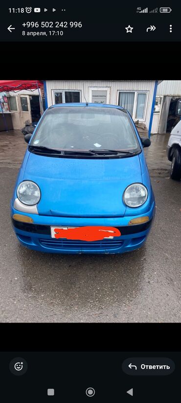 Daewoo: Daewoo Matiz: 1998 г., 0.8 л, Механика, Бензин, Седан