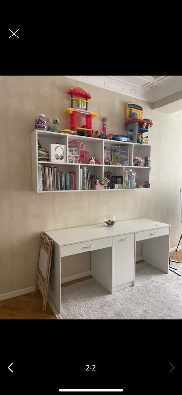 купить бу шкаф для одежды: Oğlan və qız üçün, İşlənmiş, Siyirməli, Yazı masası, Stulsuz