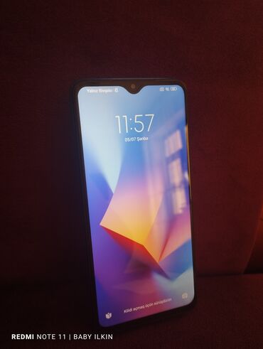 сот телефон флай: Redmi 9T, 128 GB, rəng - Göy, Sensor, Barmaq izi, İki sim kartlı