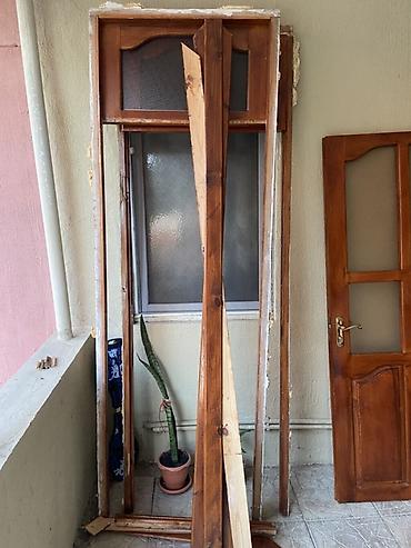 Qapılar və aksessuarlar: Məhsul: Şüşəli taxta daxili qapılar (2 ədəd) + qutu və üzlük şpros — 3