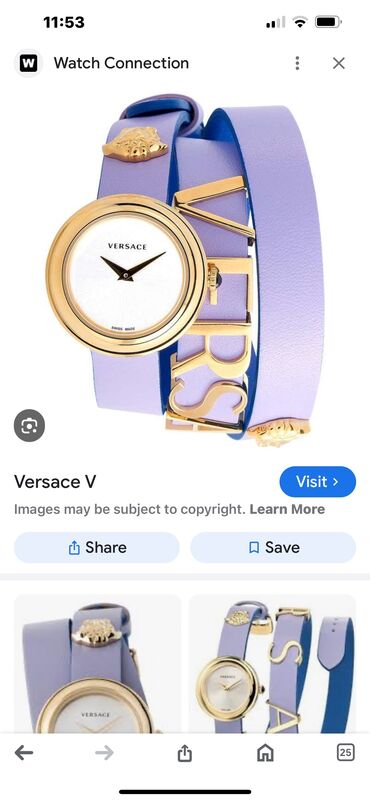 elektiron saat: Б/у, Наручные часы, Versace, цвет - Фиолетовый
