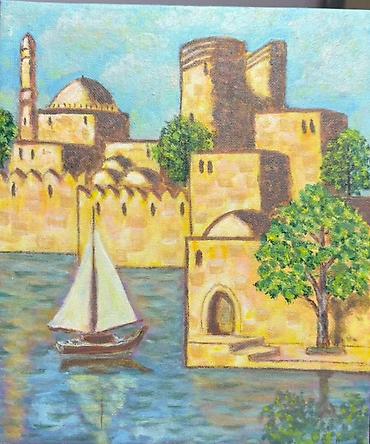azeri sekiller: Orijinal rəsm əsəri – kətan üzərində yağlı boya - Mövzu: Dəniz — 1
