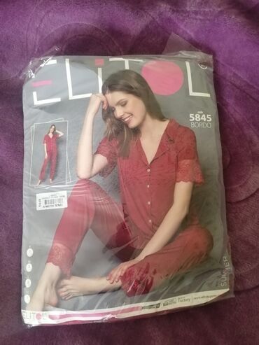 pijamalar xalatlar: L (EU 40), rəng - Qırmızı