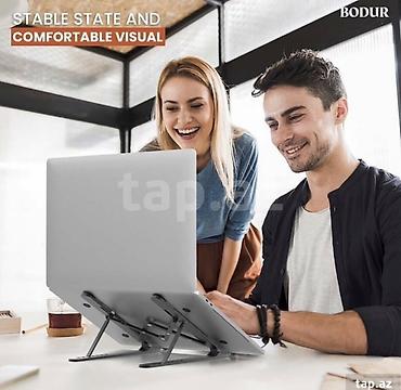 stalak za laptop: **Tənzimlənən noutbuk və planşet altlığı** Erqonomik dizayna malik bu — 3