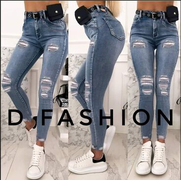 Farmerke: Pamuk, Visok struk, Drugi kroj — 12